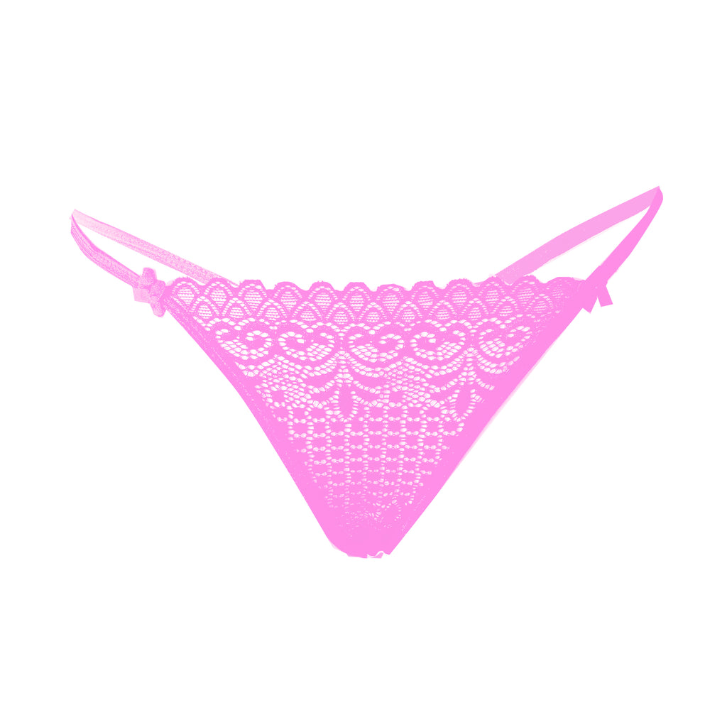 Tress Loom Low Waist Lycra Lace Thong Panty for Women