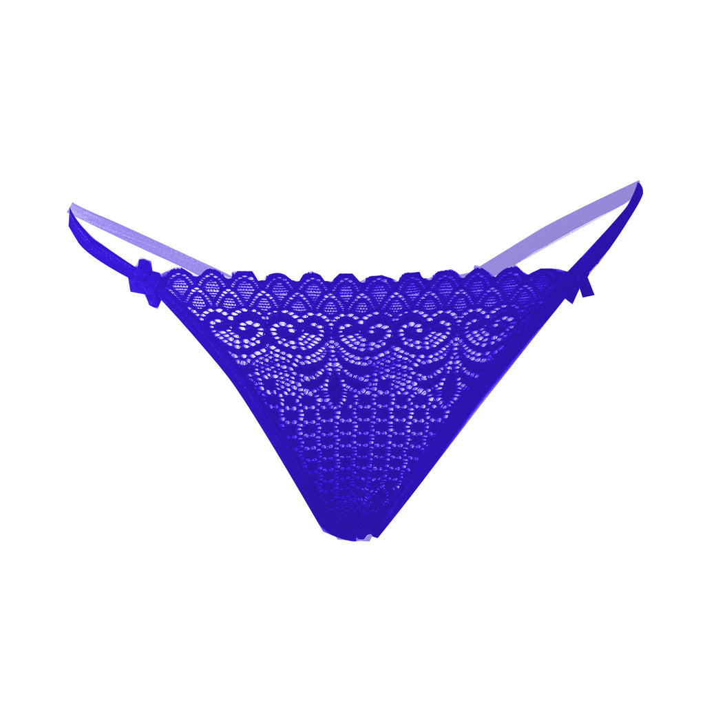 Tress Loom Low Waist Lycra Lace Thong Panty for Women