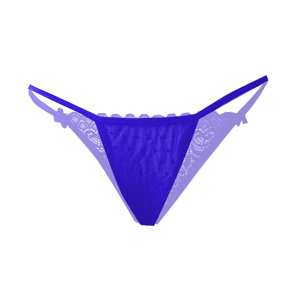 Tress Loom Low Waist Lycra Lace Thong Panty for Women