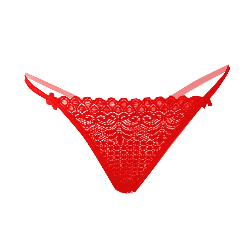 Tress Loom Low Waist Lycra Lace Thong Panty for Women