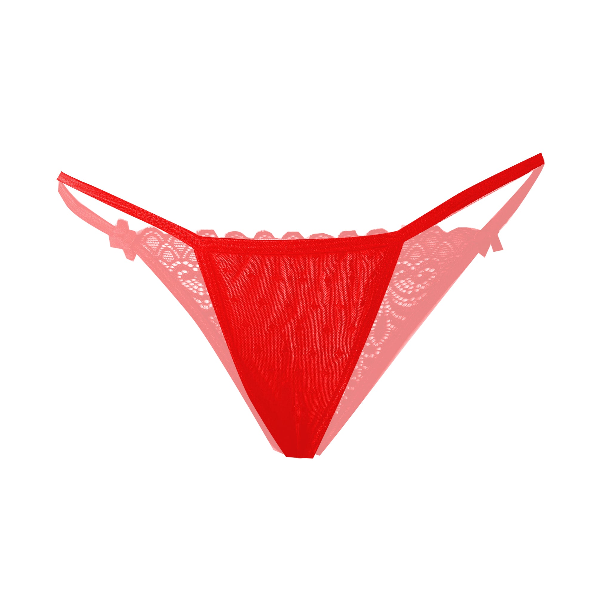 Tress Loom Low Waist Lycra Lace Thong Panty for Women