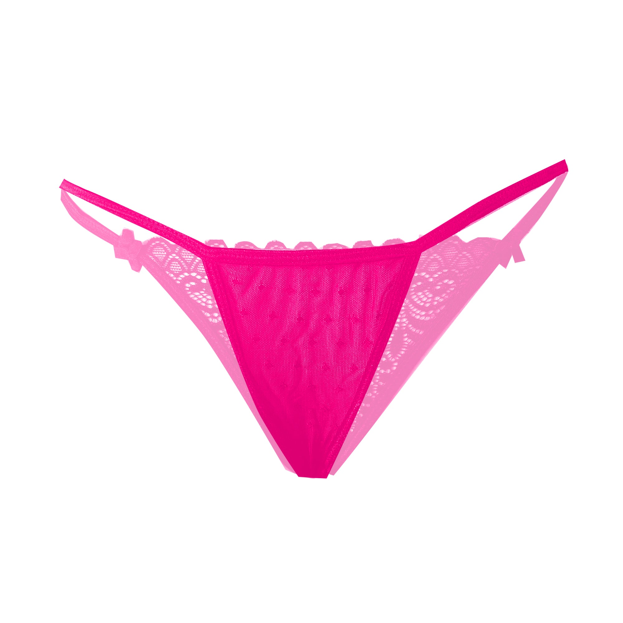 Tress Loom Low Waist Lycra Lace Thong Panty for Women