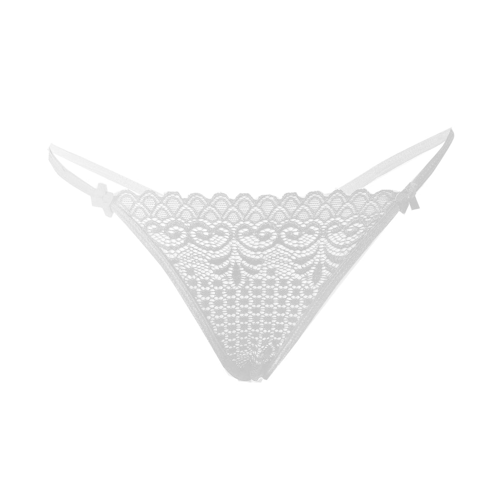 Tress Loom Low Waist Lycra Lace Thong Panty for Women