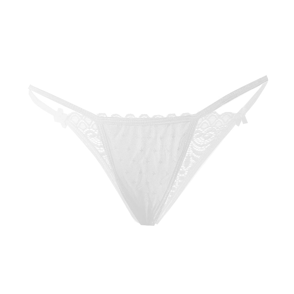 Tress Loom Low Waist Lycra Lace Thong Panty for Women