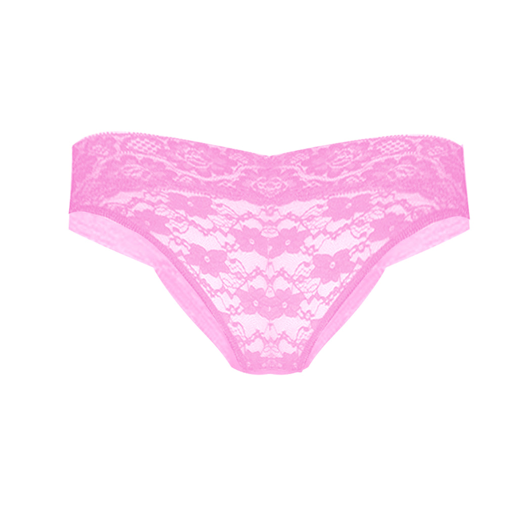 Tress Loom Women’s Lace Bikini Panty – Mid-Waist, Soft Stretch Nylon & Spandex Lingerie