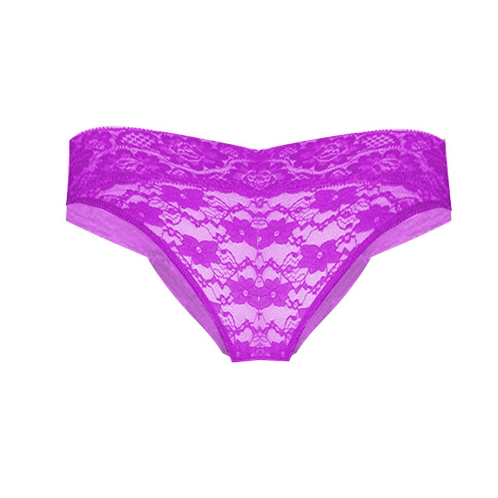 Tress Loom Women’s Lace Bikini Panty – Mid-Waist, Soft Stretch Nylon & Spandex Lingerie