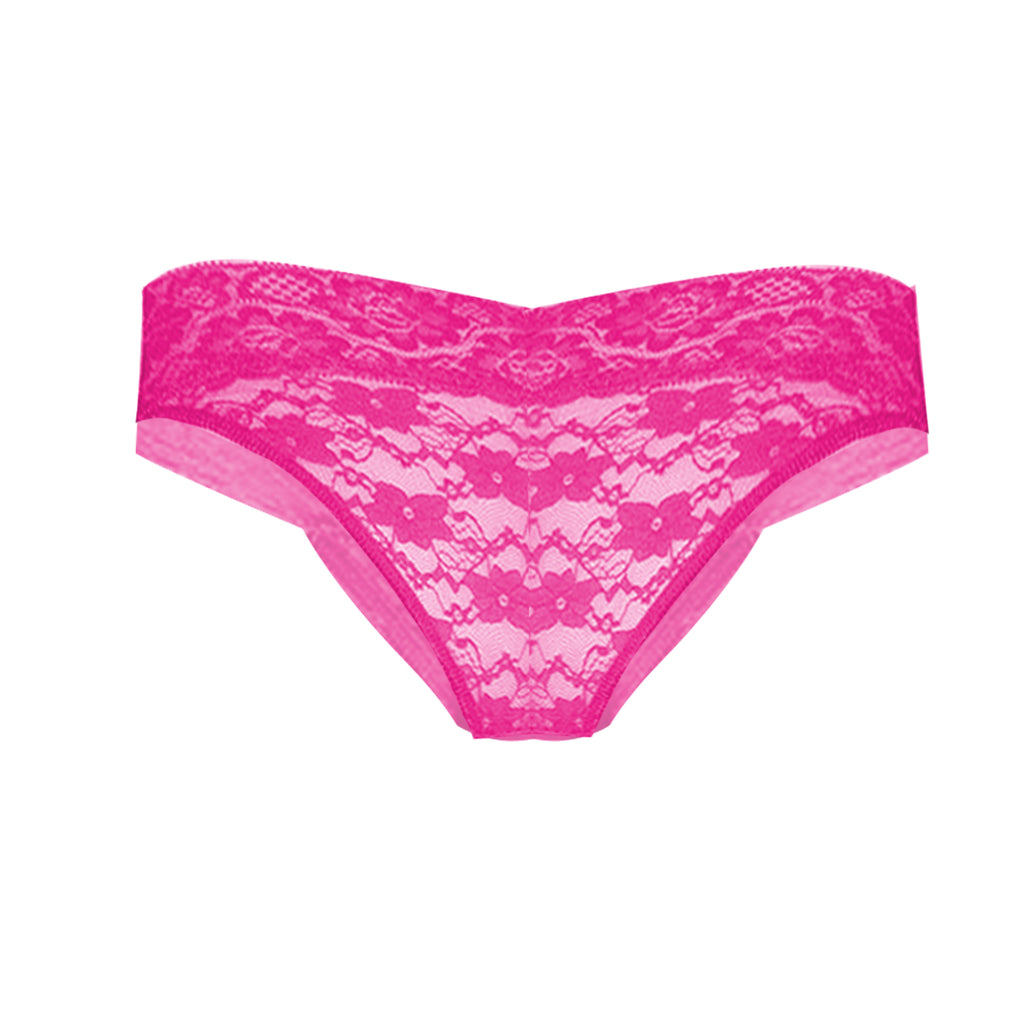 Tress Loom Women’s Lace Bikini Panty – Mid-Waist, Soft Stretch Nylon & Spandex Lingerie