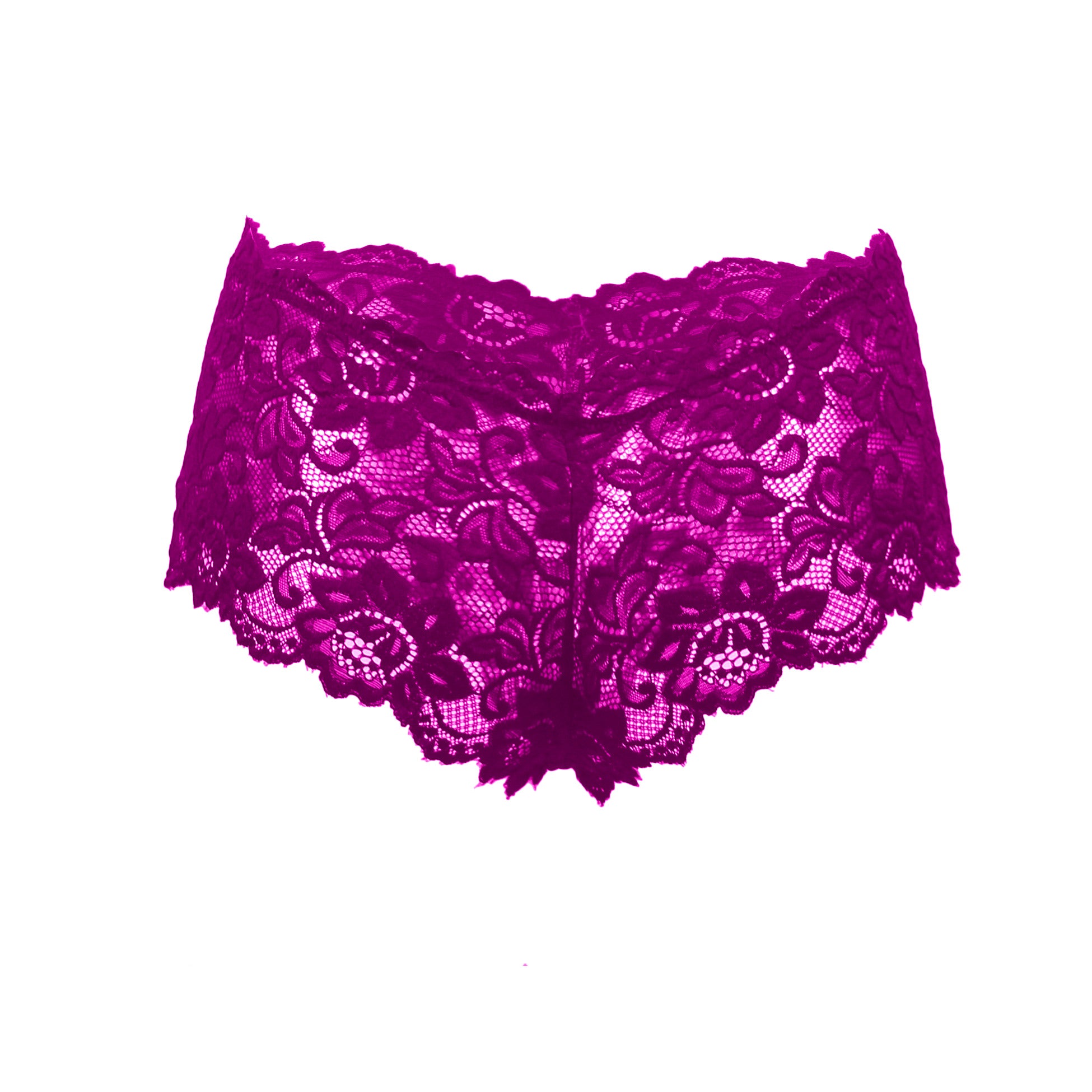 Tress Loom Soft Stretch Lace Boyshort Panty for Women – Mid Waist, Seamless Comfort, Daily & Intimate Wear