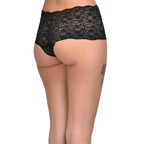 Tress Loom Soft Stretch Lace Boyshort Panty for Women – Mid Waist, Seamless Comfort, Daily & Intimate Wear