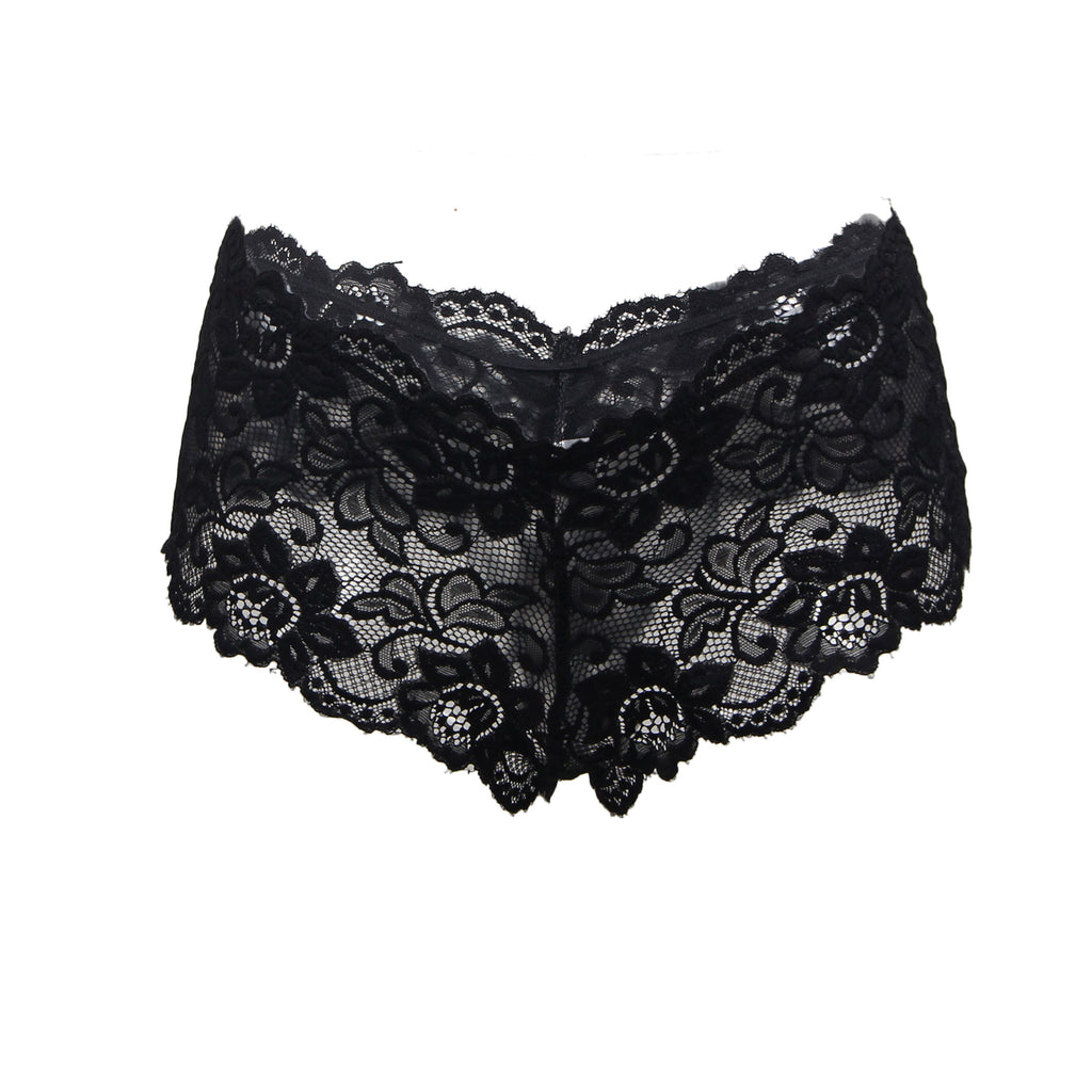 Tress Loom Soft Stretch Lace Boyshort Panty for Women – Mid Waist, Seamless Comfort, Daily & Intimate Wear