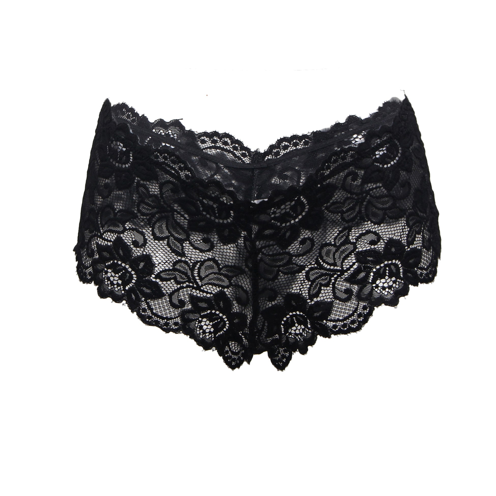 Tress Loom Soft Stretch Lace Boyshort Panty for Women – Mid Waist, Seamless Comfort, Daily & Intimate Wear