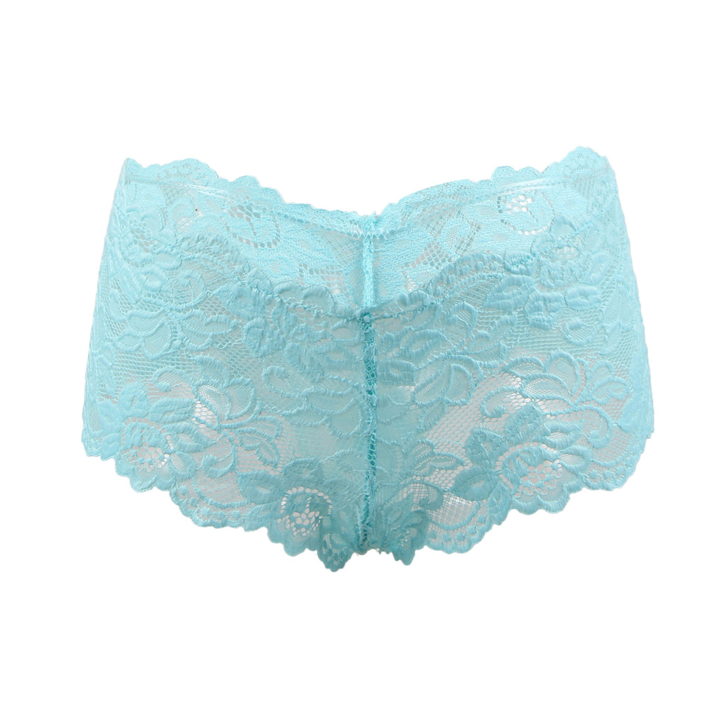 Tress Loom Soft Stretch Lace Boyshort Panty for Women – Mid Waist, Seamless Comfort, Daily & Intimate Wear