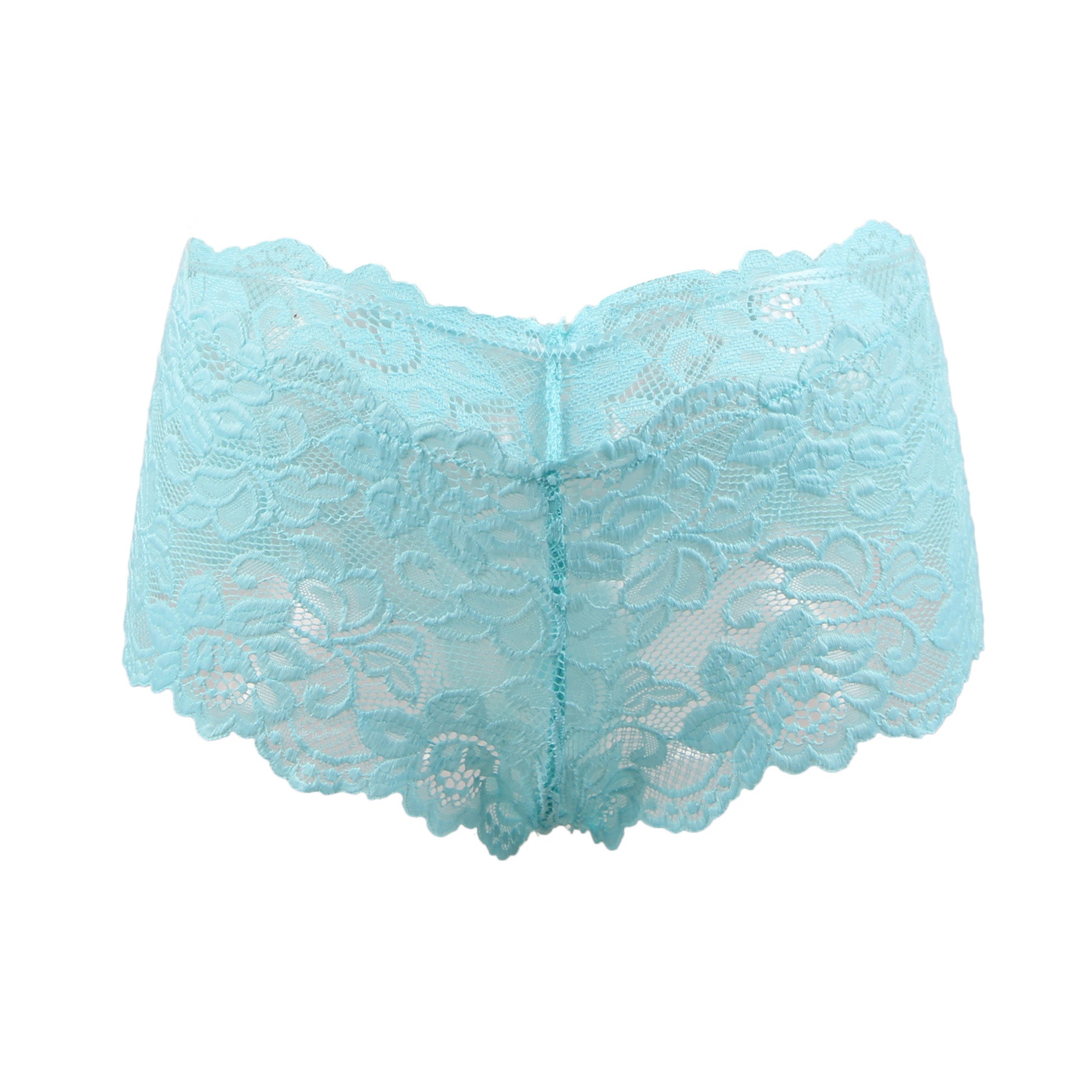 Tress Loom Soft Stretch Lace Boyshort Panty for Women – Mid Waist, Seamless Comfort, Daily & Intimate Wear