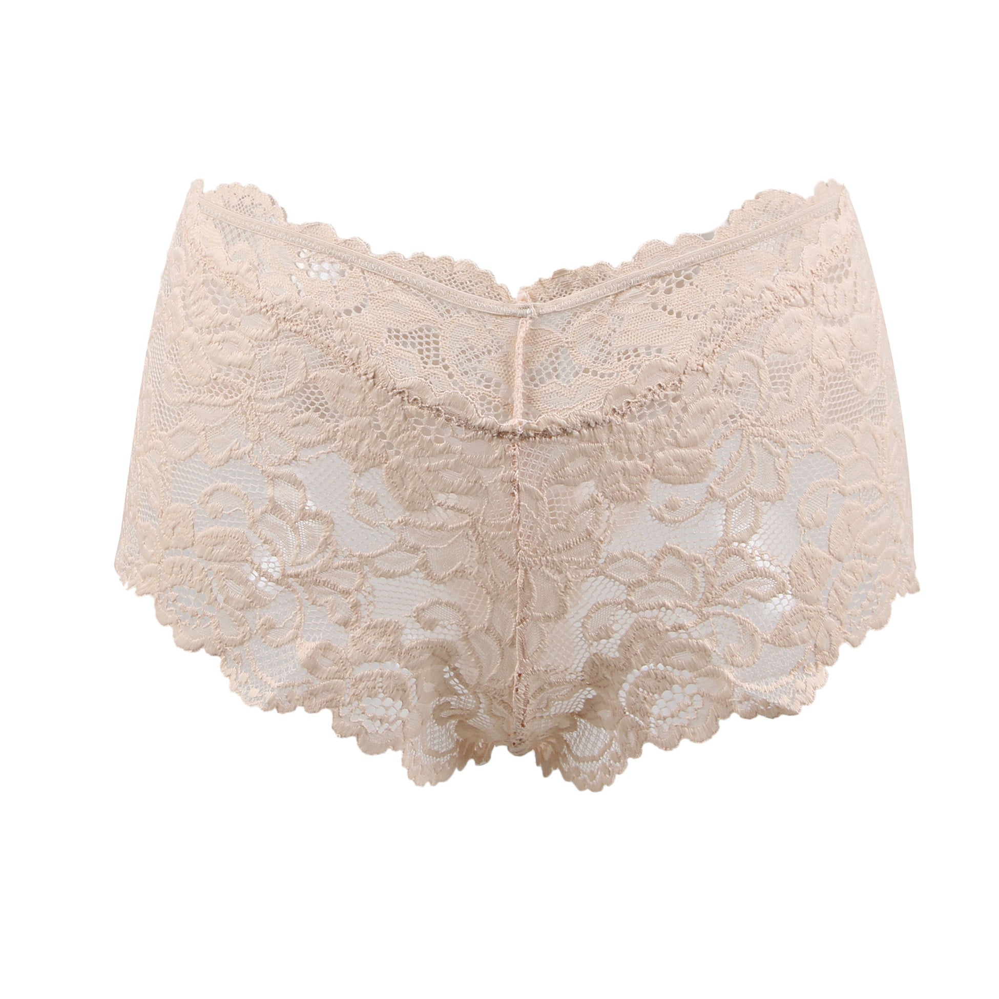 Tress Loom Soft Stretch Lace Boyshort Panty for Women – Mid Waist, Seamless Comfort, Daily & Intimate Wear