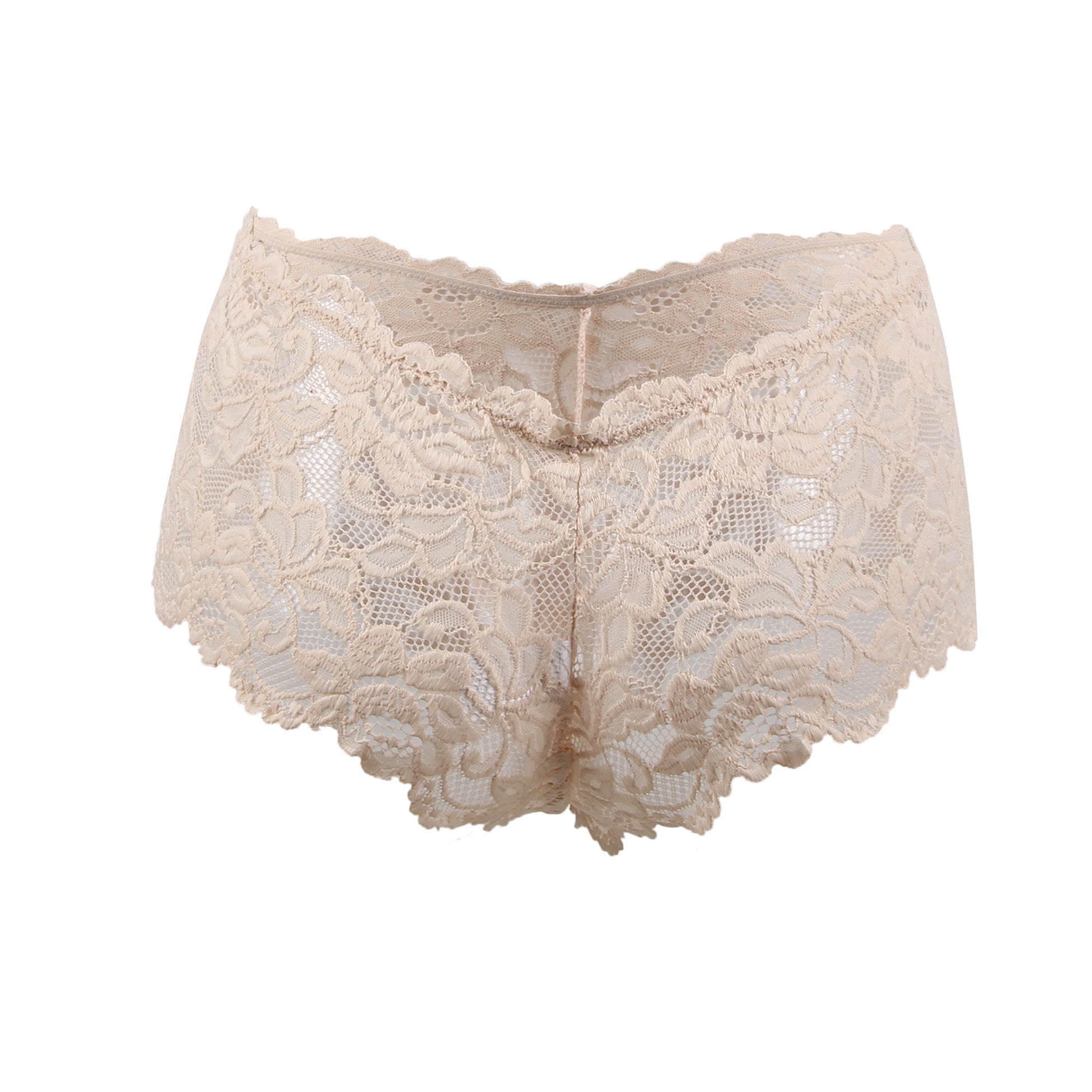 Tress Loom Soft Stretch Lace Boyshort Panty for Women – Mid Waist, Seamless Comfort, Daily & Intimate Wear