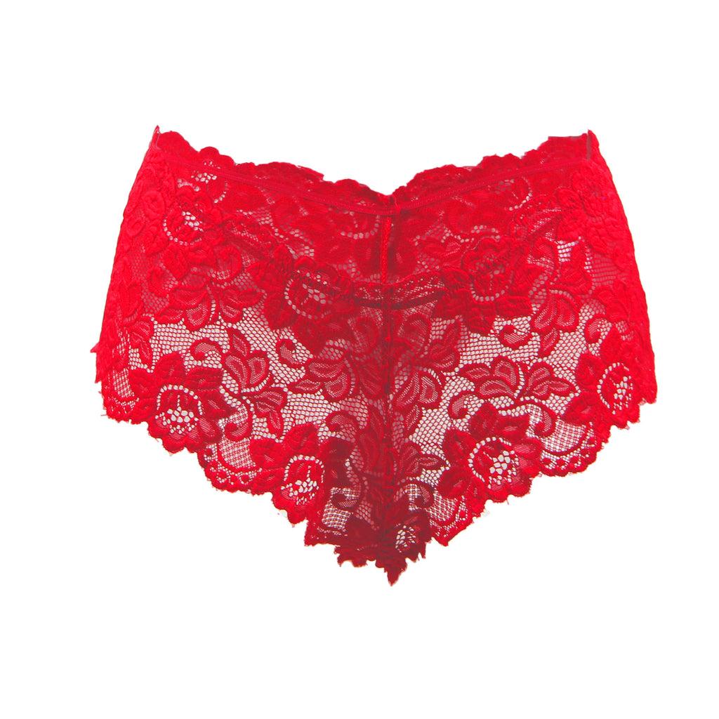 Tress Loom Soft Stretch Lace Boyshort Panty for Women – Mid Waist, Seamless Comfort, Daily & Intimate Wear