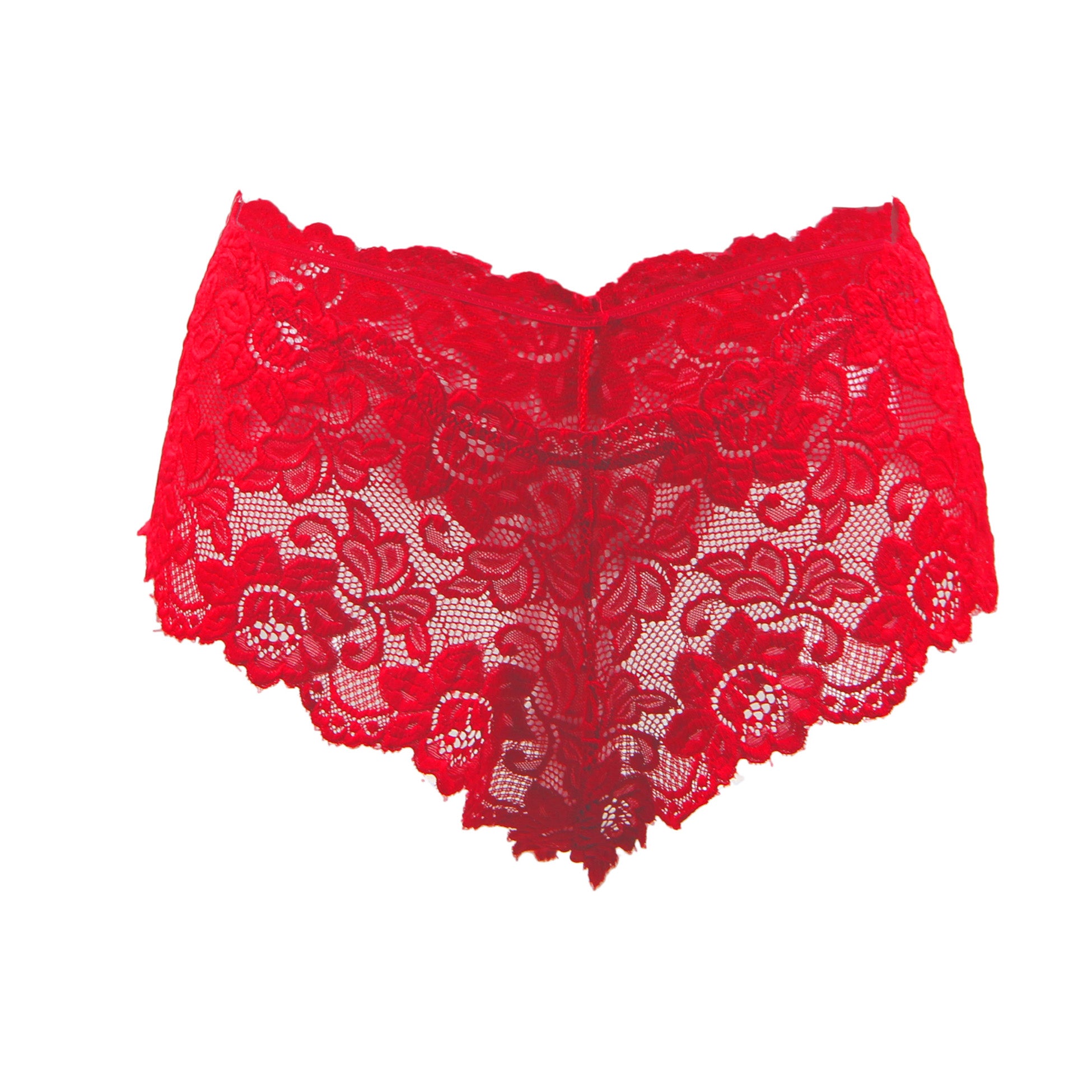 Tress Loom Soft Stretch Lace Boyshort Panty for Women – Mid Waist, Seamless Comfort, Daily & Intimate Wear