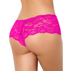 Tress Loom Soft Stretch Lace Boyshort Panty for Women – Mid Waist, Seamless Comfort, Daily & Intimate Wear