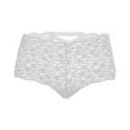 Tress Loom Lace Mid Waist Criss Cross Thong for Women – Sexy Floral Sheer Underwear