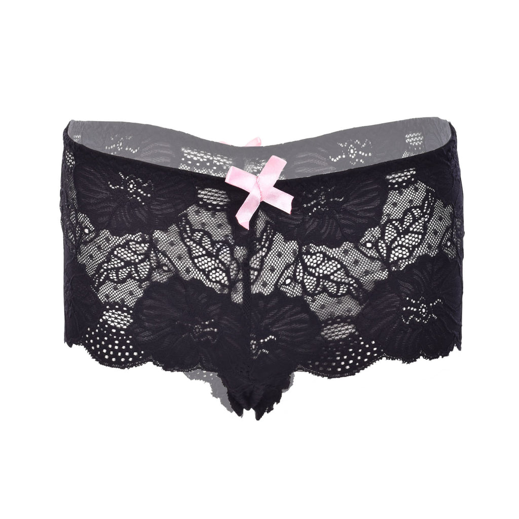 Tress Loom Women’s Lace Hip Open Panties – Sexy Mid-Waist Floral Lace Lingerie