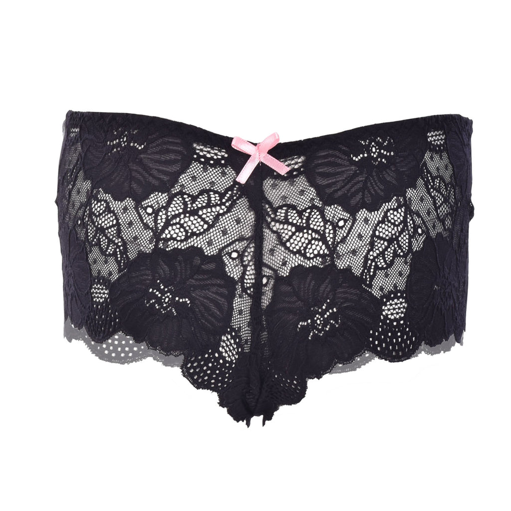 Tress Loom Women’s Lace Hip Open Panties – Sexy Mid-Waist Floral Lace Lingerie