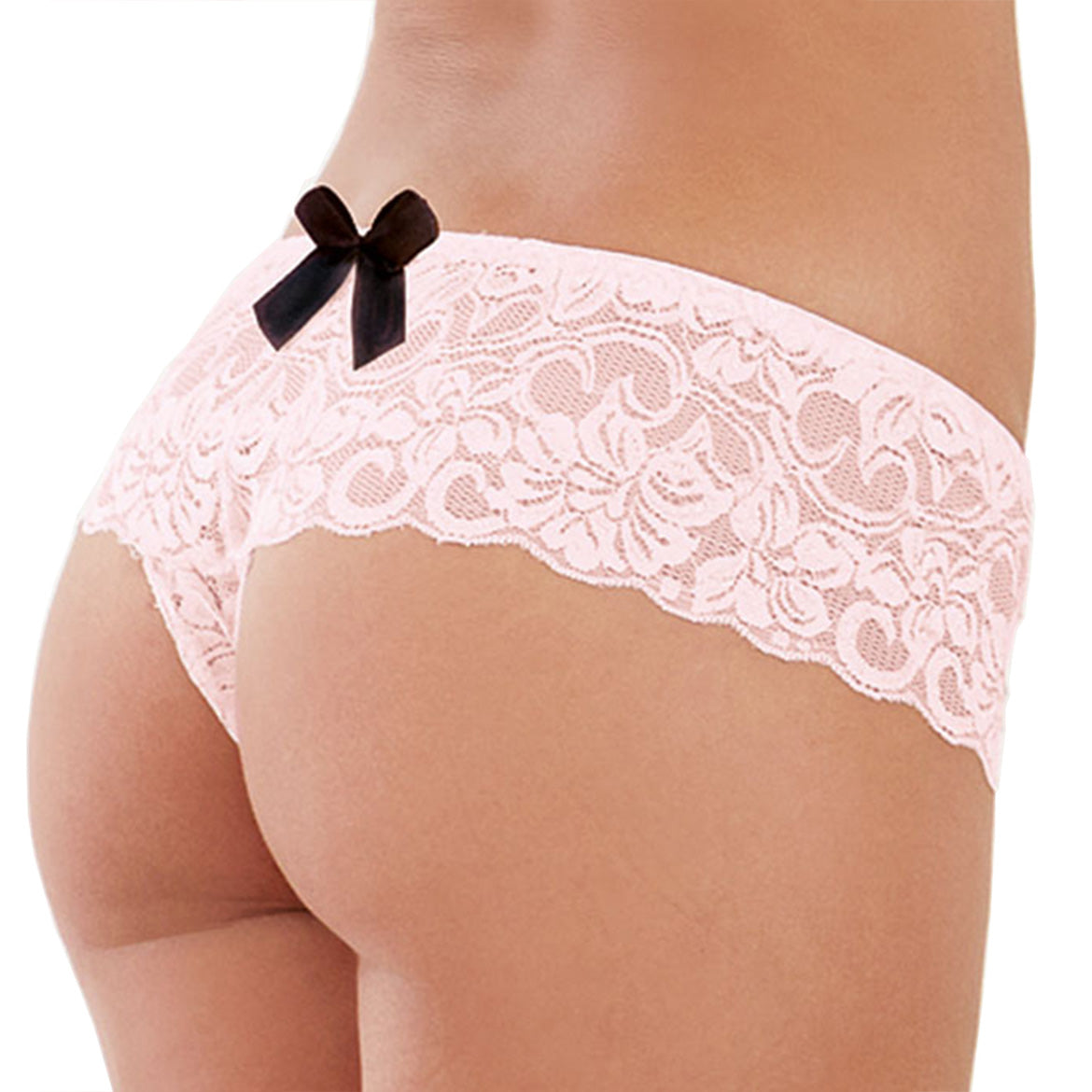 Tress Loom Women’s Lace Hip Open Panties – Sexy Mid-Waist Floral Lace Lingerie