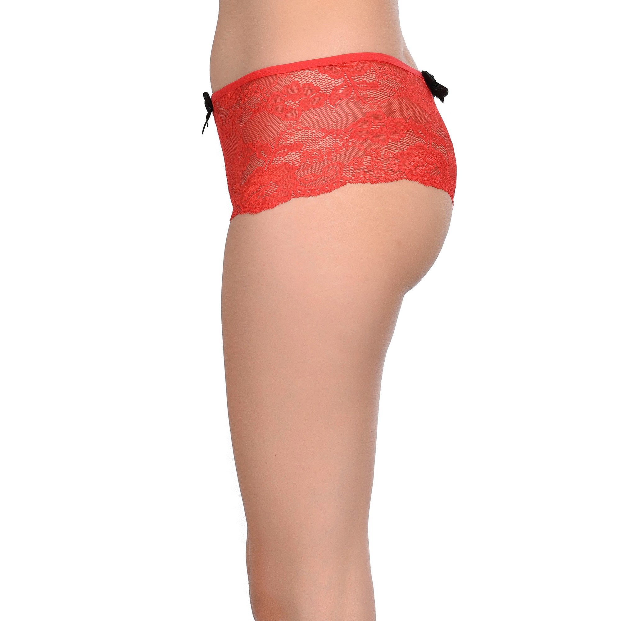 Tress Loom Women’s Lace Hip Open Panties – Sexy Mid-Waist Floral Lace Lingerie