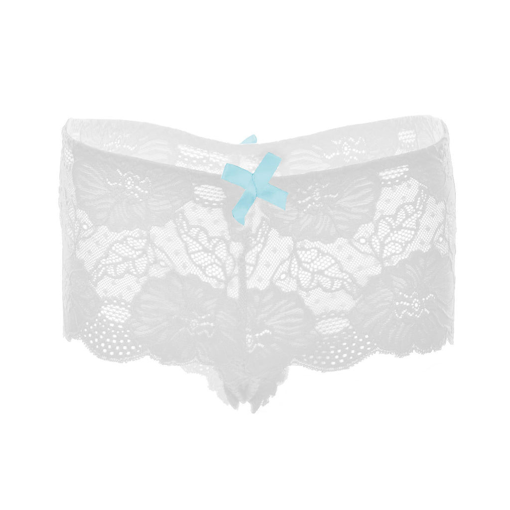 Tress Loom Women’s Lace Hip Open Panties – Sexy Mid-Waist Floral Lace Lingerie