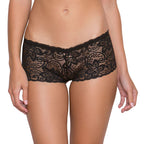 Tress Loom High Waist Lace Boyshorts for Women – Soft Stretchy Nylon Panty