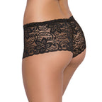 Tress Loom High Waist Lace Boyshorts for Women – Soft Stretchy Nylon Panty