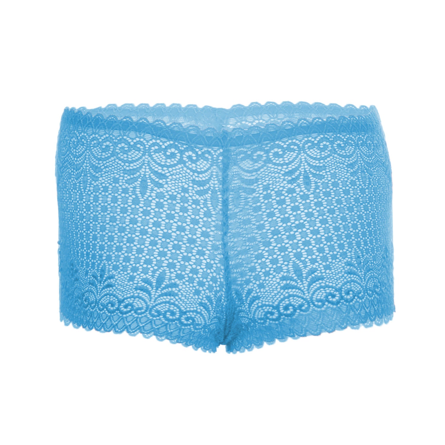 Tress Loom High Waist Lace Boyshorts for Women – Soft Stretchy Nylon Panty