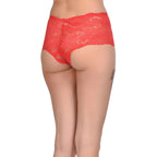 Tress Loom High Waist Lace Boyshorts for Women – Soft Stretchy Nylon Panty
