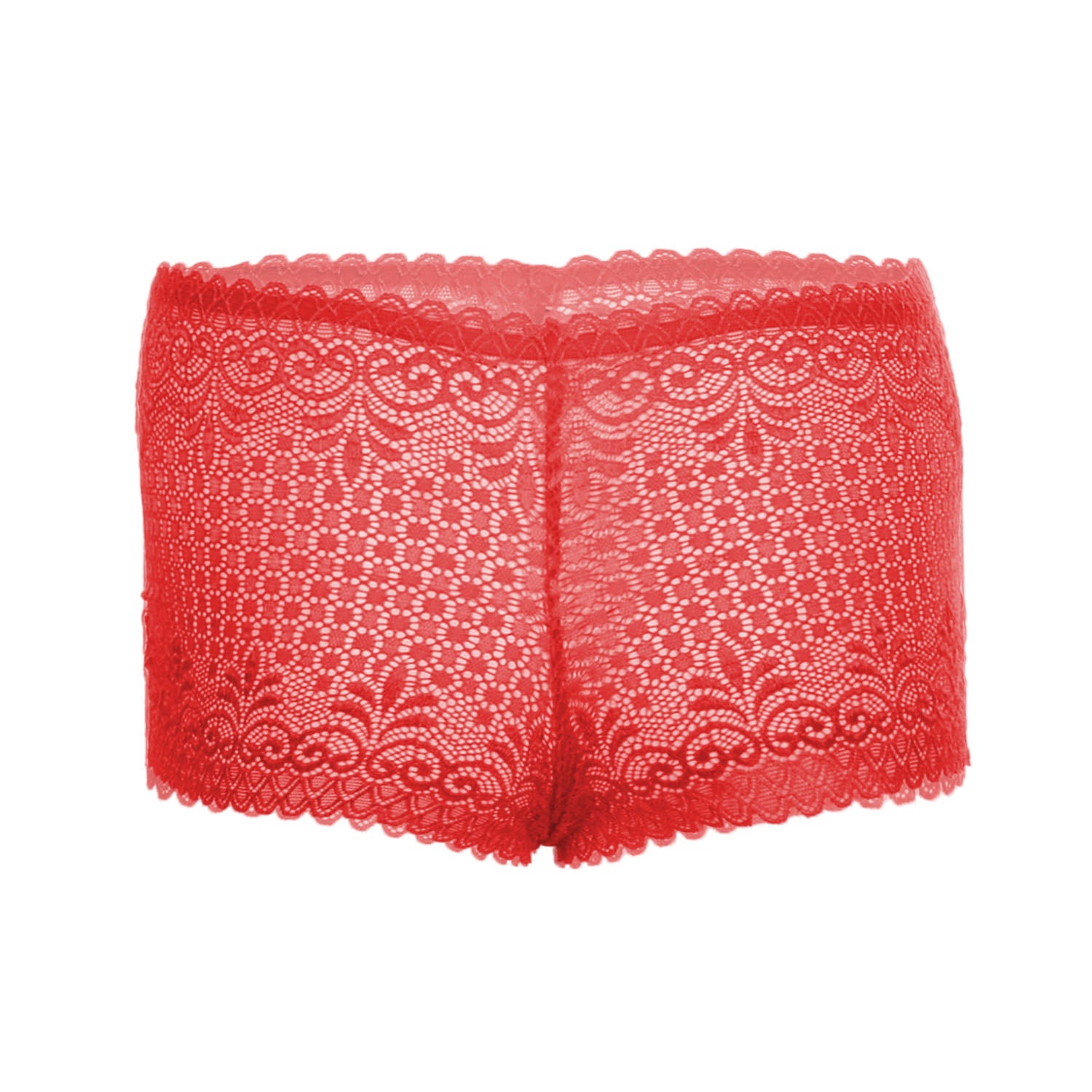 Tress Loom High Waist Lace Boyshorts for Women – Soft Stretchy Nylon Panty
