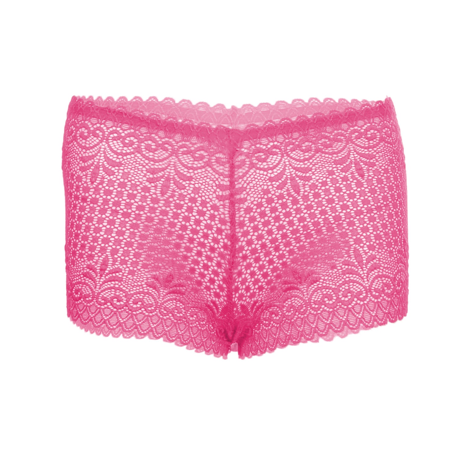 Tress Loom High Waist Lace Boyshorts for Women – Soft Stretchy Nylon Panty