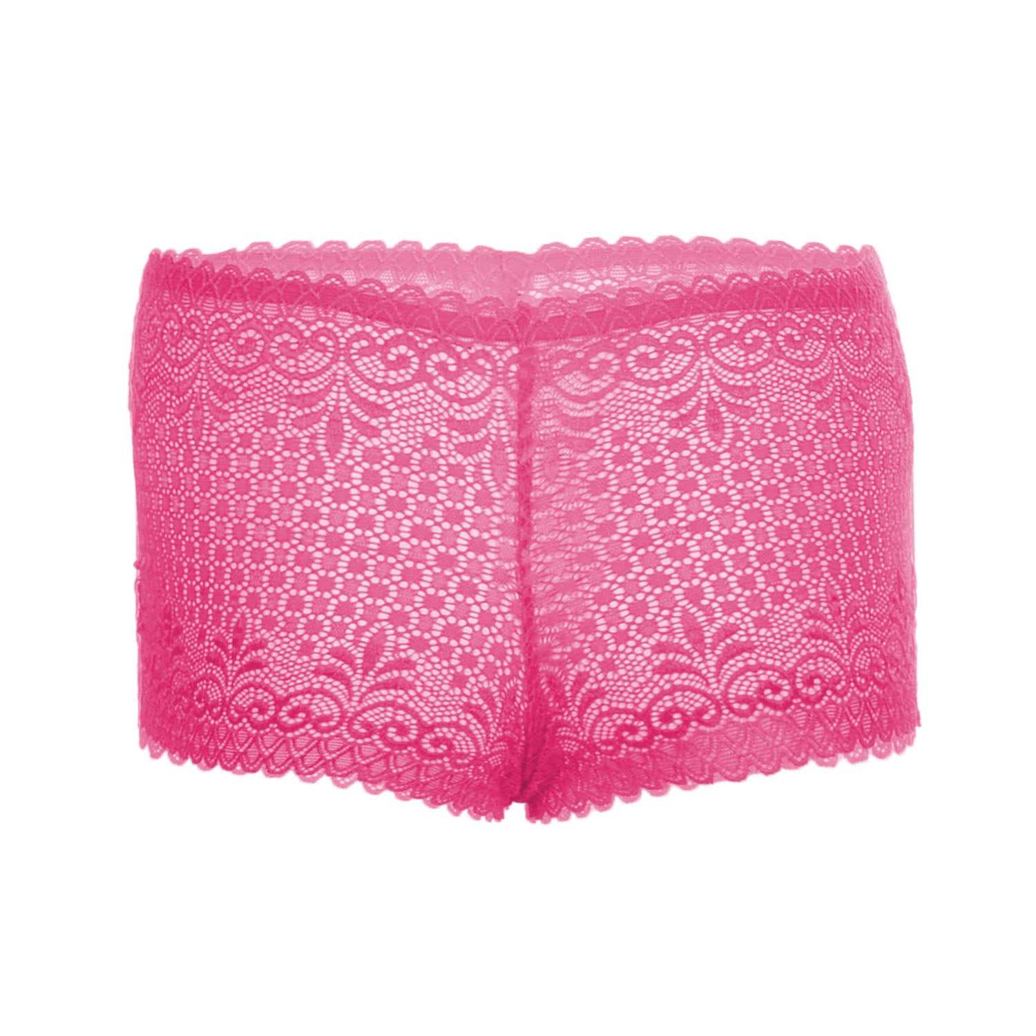 Tress Loom High Waist Lace Boyshorts for Women – Soft Stretchy Nylon Panty
