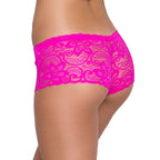 Tress Loom High Waist Lace Boyshorts for Women – Soft Stretchy Nylon Panty