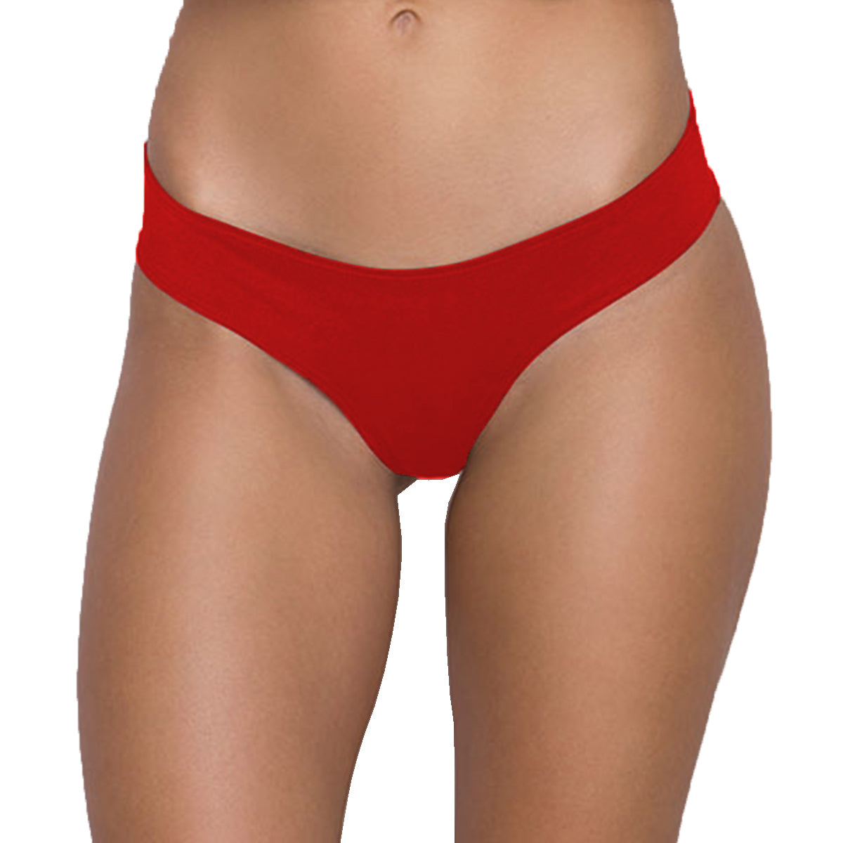 Tress Loom Women’s Microfiber Mid-Waist Thong Panty — Ultra Soft & Stretch