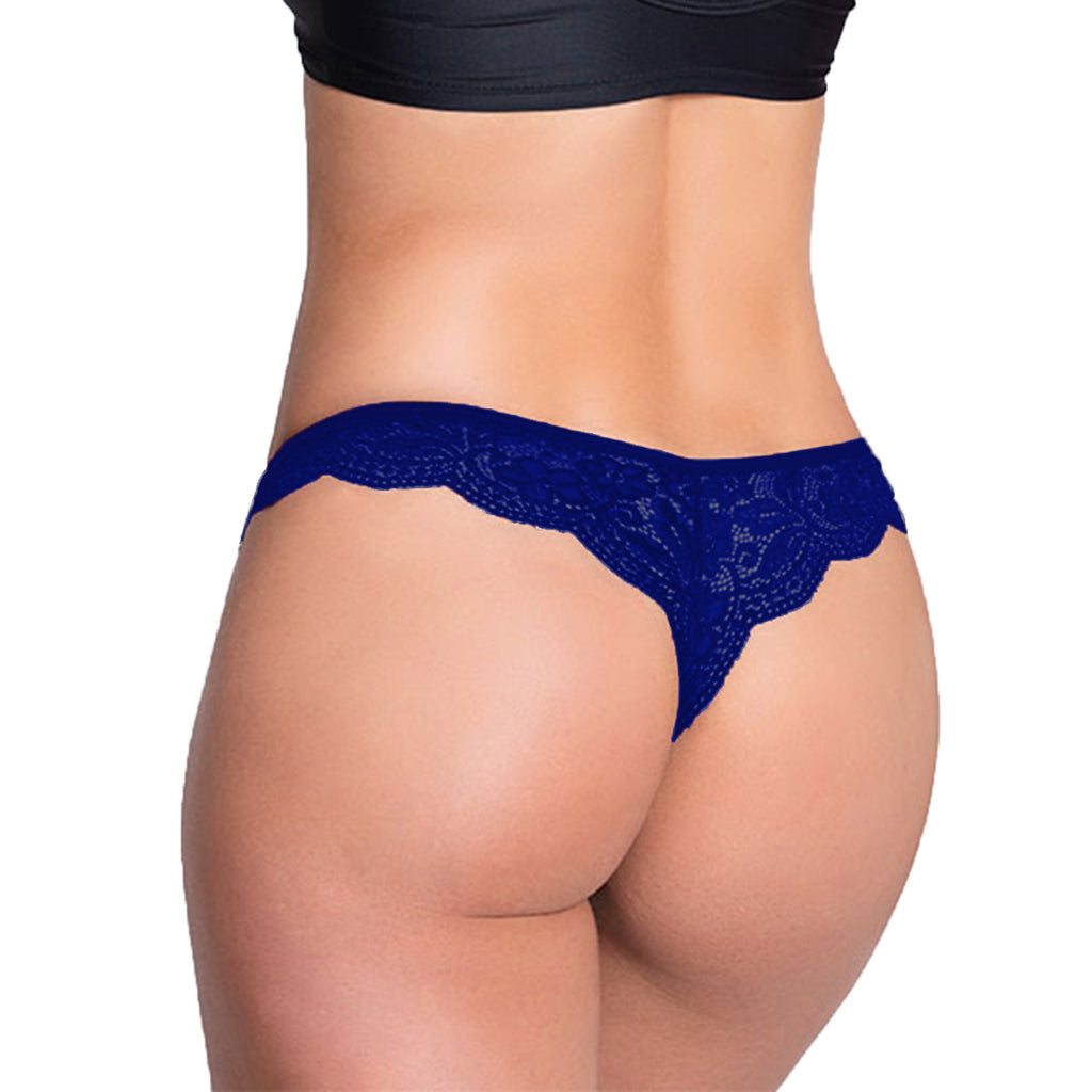 Tress Loom Women’s Microfiber & Lace Low-Rise Thong – Ultra-Soft Seamless Comfort