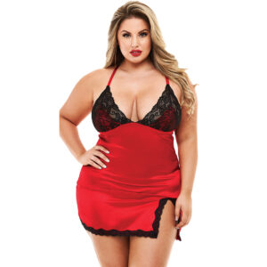 19011- Women's Plus Size Side Cut Babydoll