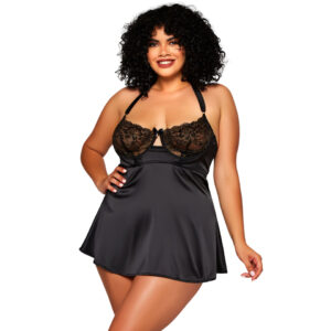 Plus Size Key Hole Babydoll for Women-19032
