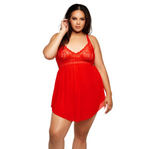 Plus Size V Neck Babydoll for Women-19042